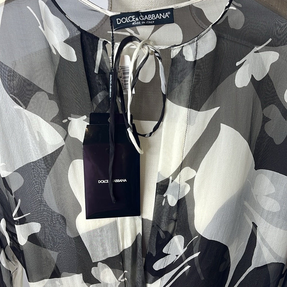 DOLCE & GABBANA VINTAGE SILK BLOUSE - Picture 2 of 11